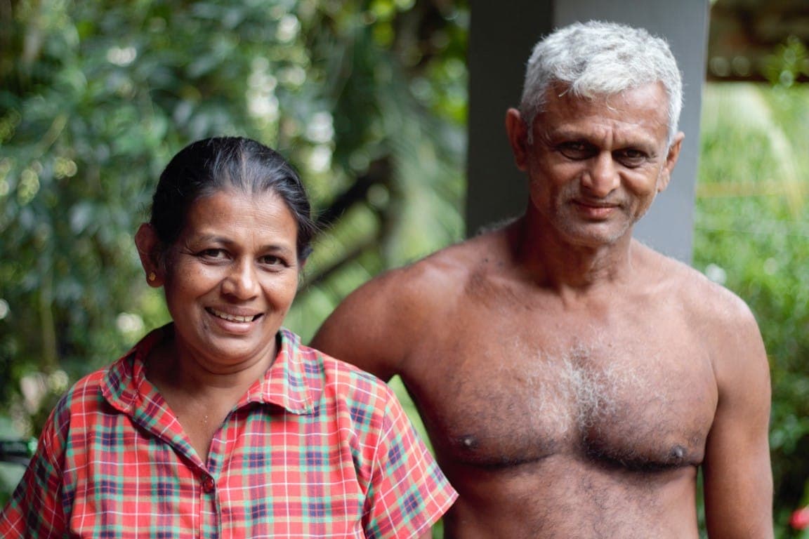 A smiling couple from Wepathana village